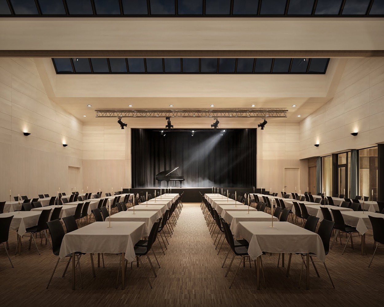 Interior 3D Visualisierung von einem Bürgersaal